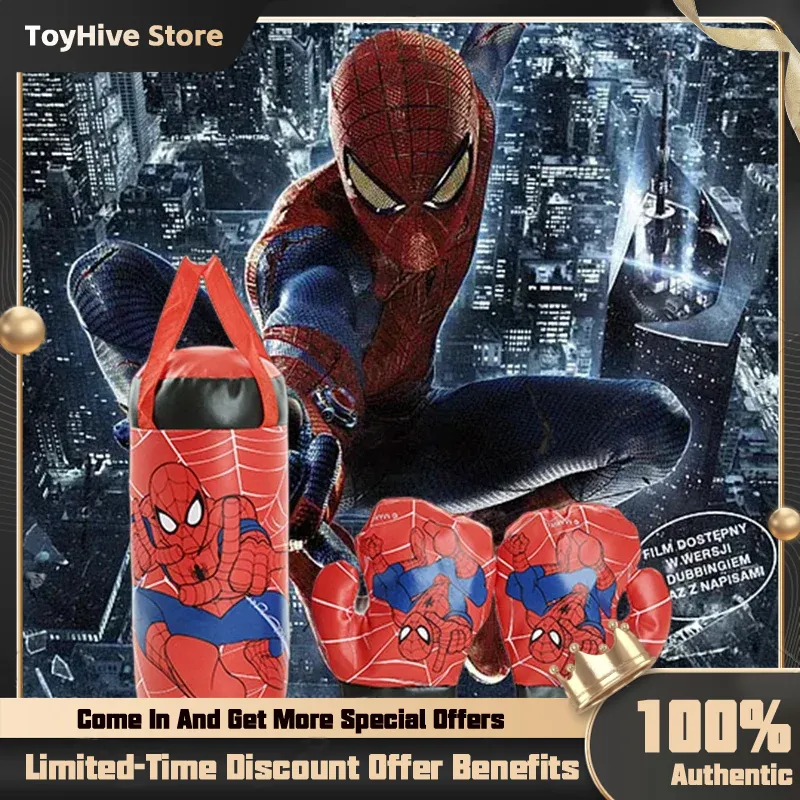 X Men Accessories - مجموعة ملاكمة صغيرة للأطفال بتصميم سبايدرمان،