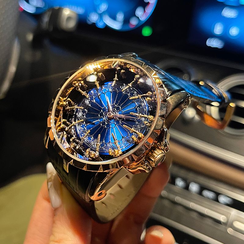 Men Accessories Brands - ساعة رجالية فاخرة وأنيقة، ساعة فرسان