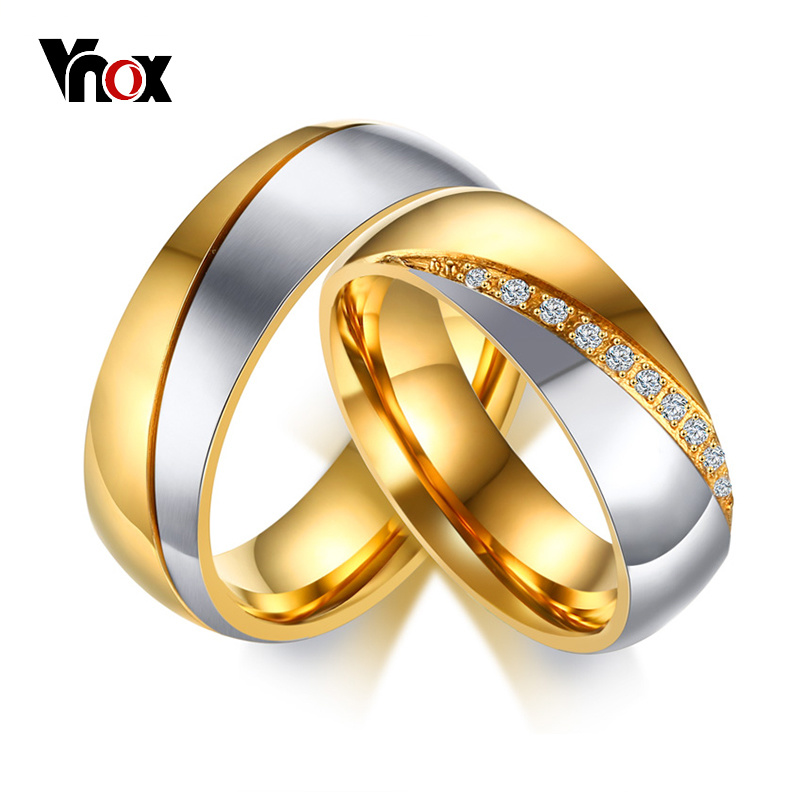 Men Accessories For Wedding - Vnox-خاتم زواج من الفولاذ المقاوم للصدأ