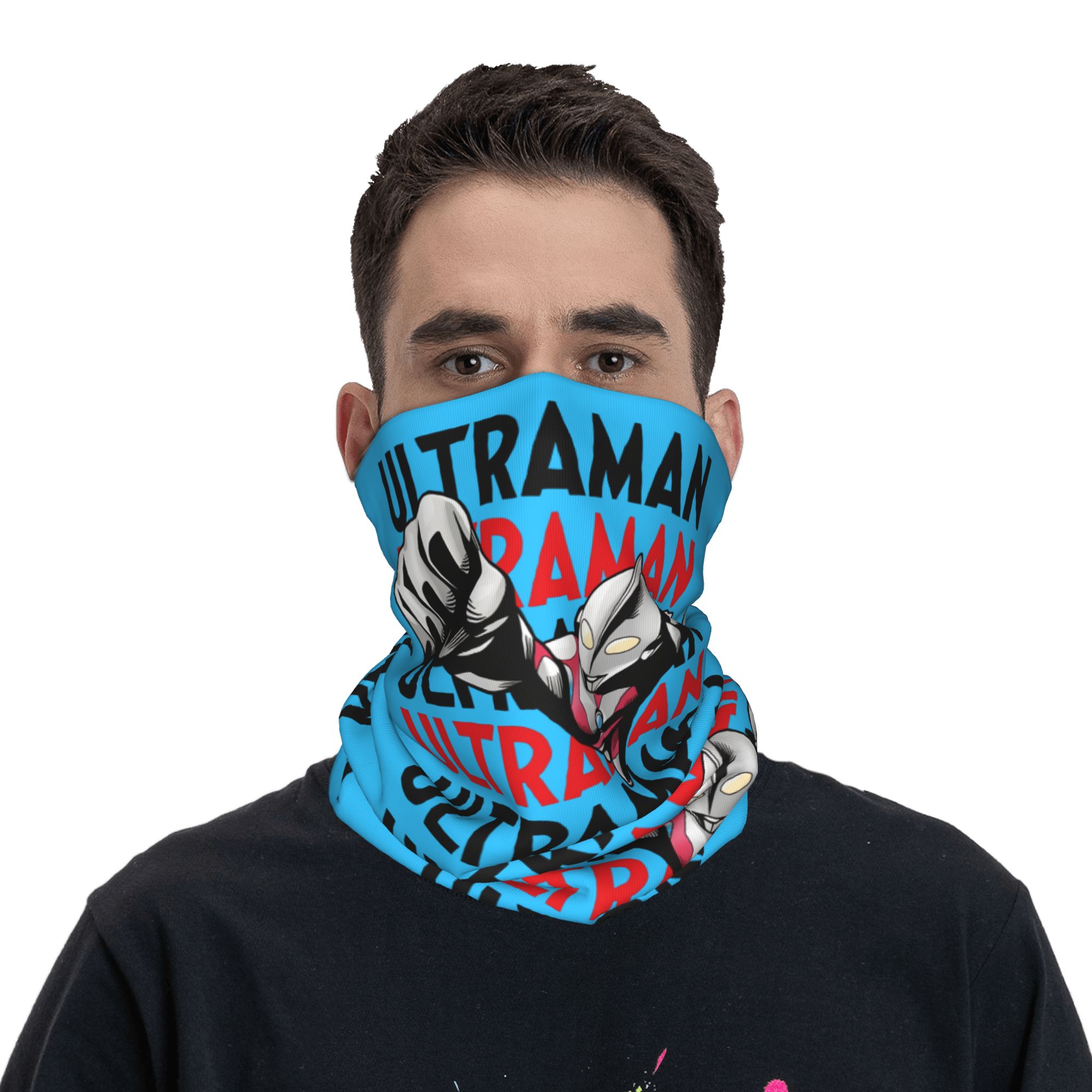 Men Accessories For Neck - وشاح رقبة كرتوني بتصميم ألترامان، غطاء