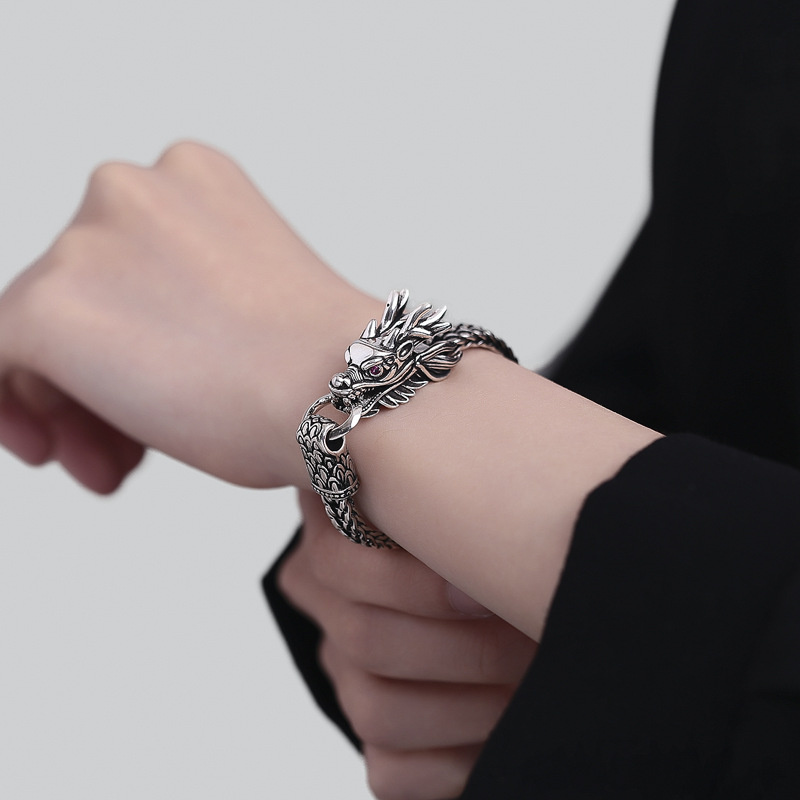 سوار رجالي بتصميم التنين الصين - مراجعة Men Accessories Chain And Bracelet وسعره