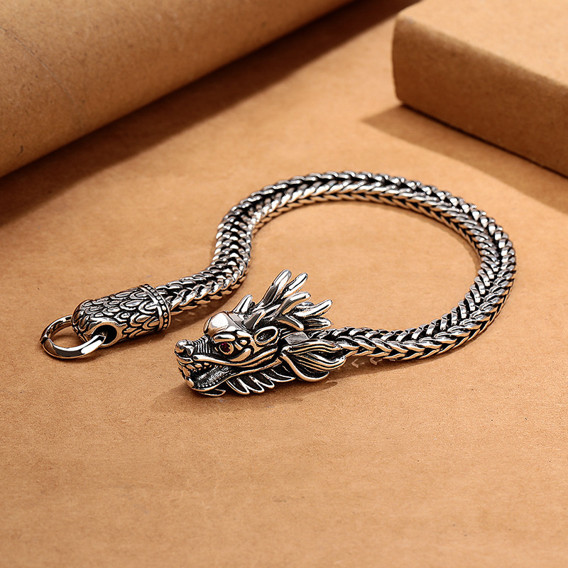 سوار رجالي بتصميم التنين الصين - مراجعة Men Accessories Chain And Bracelet وسعره