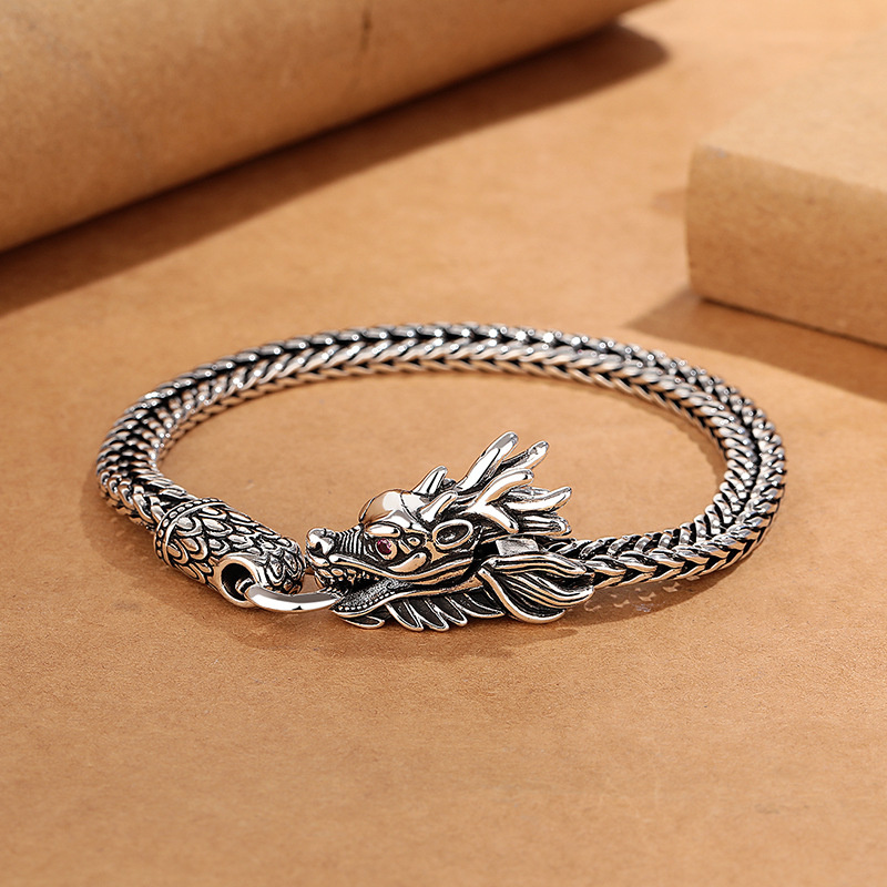 سوار رجالي بتصميم التنين الصين - مراجعة Men Accessories Chain And Bracelet وسعره