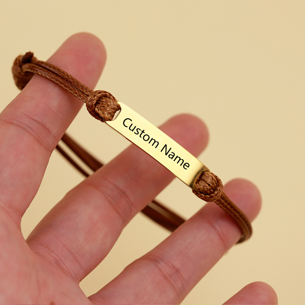 مخصص اسم الرسالة سوار اليد محف - مراجعة Men'S Accessories Jewelry Bracelet وسعره