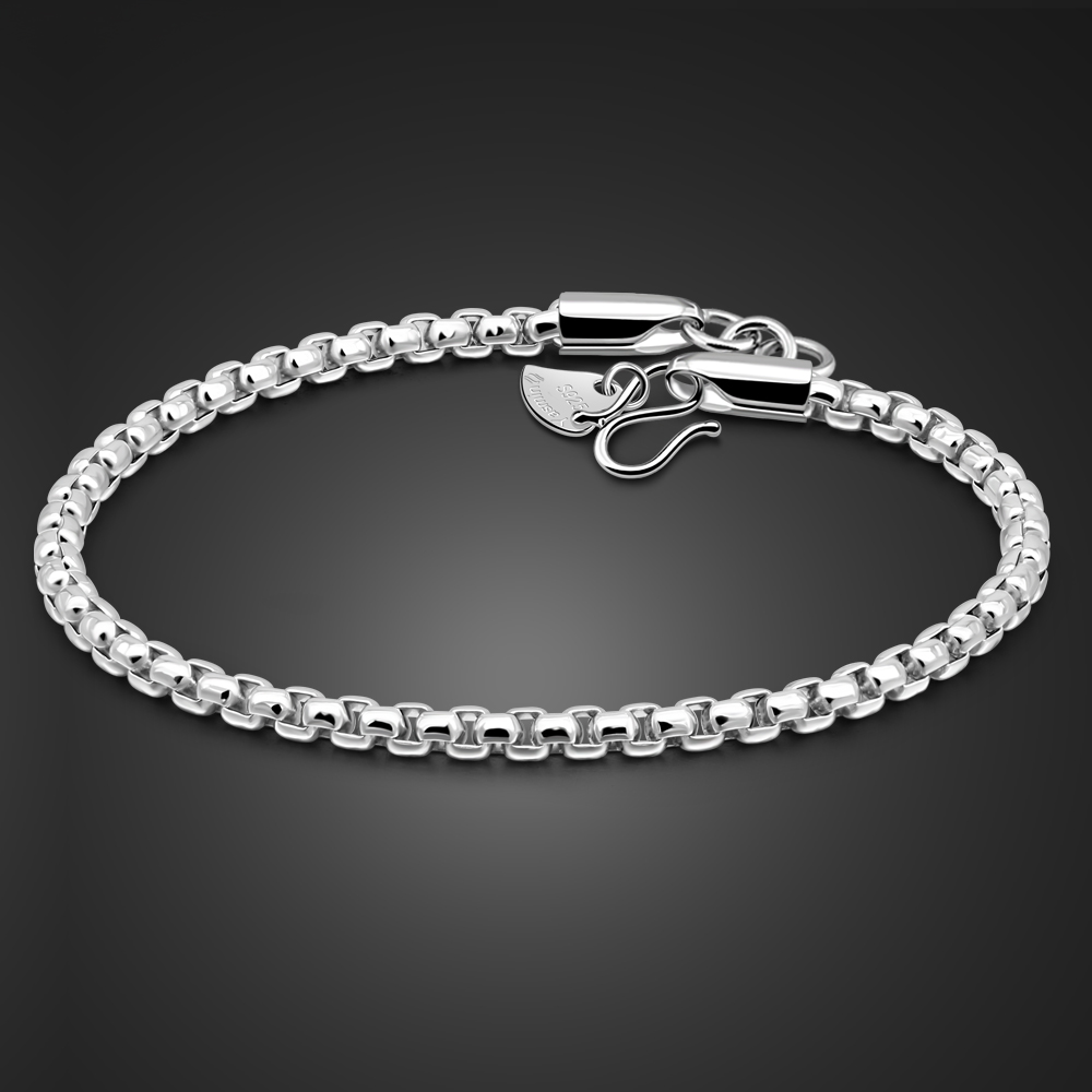 للجنسين 925 فضة الكفة سوار 3 م - مراجعة Men Accessories Chain And Bracelet وسعره