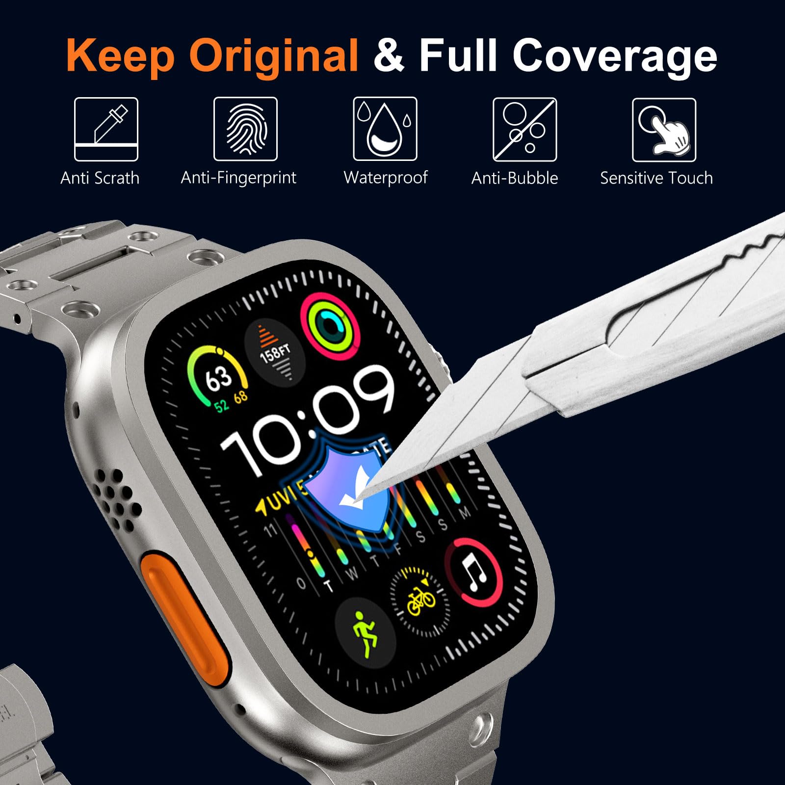 زجاج مقسى لساعة أبل الترا 49 م - مراجعة Men'S Accessories Watches وسعره