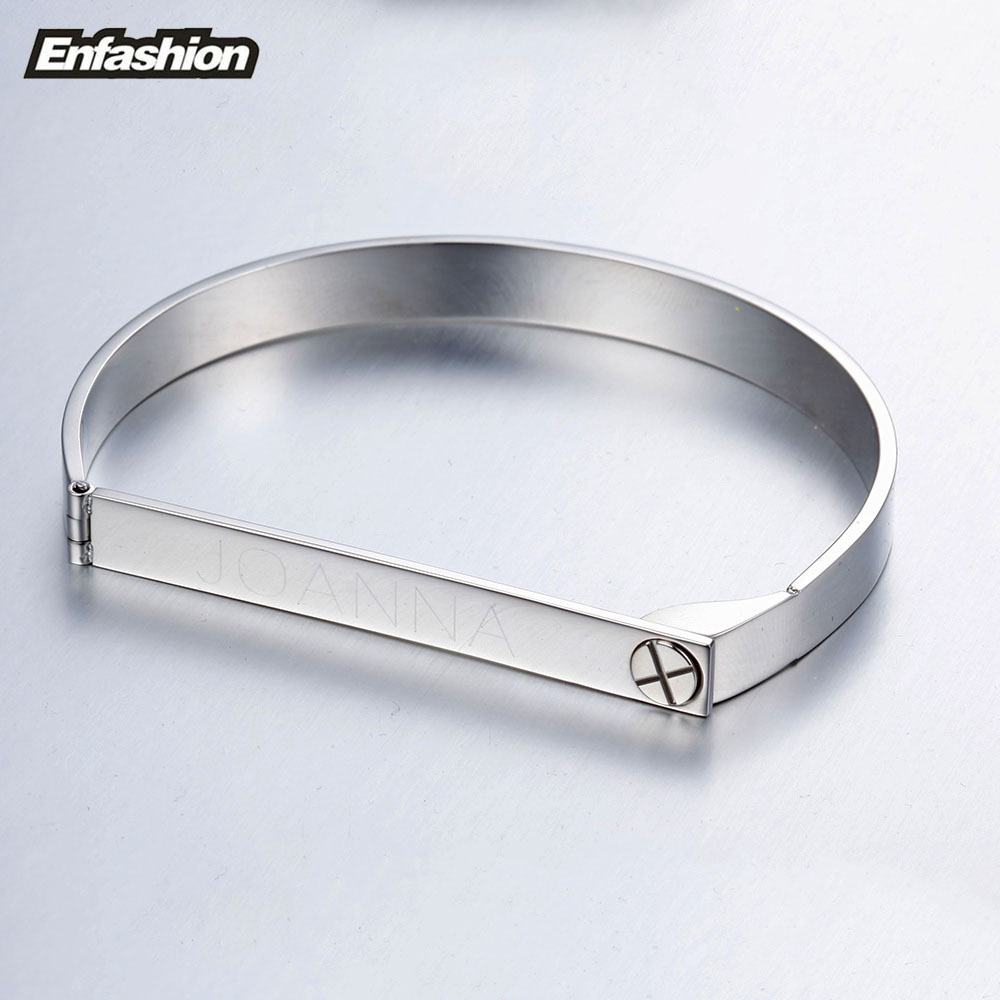 Enfashion شخصية محفورة اسم سوا - مراجعة Men'S Accessories Jewelry Bracelet وسعره