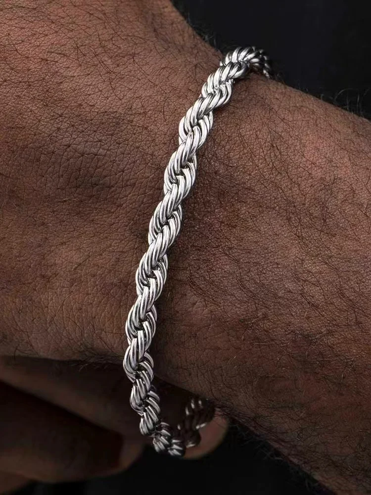 الهيب هوب روك 925 فضة تويست سل - مراجعة Men Accessories Chain And Bracelet وسعره