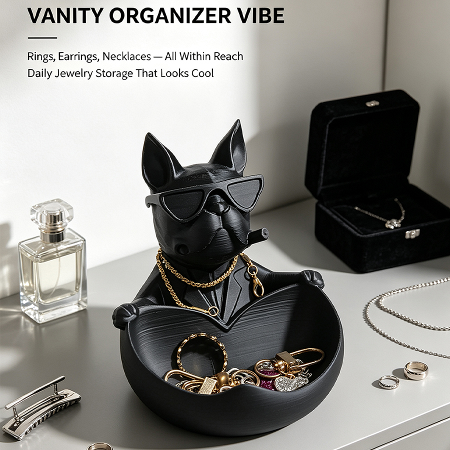 صينية تخزين عصرية على شكل كلب  - مراجعة Men Accessories Organiser وسعره