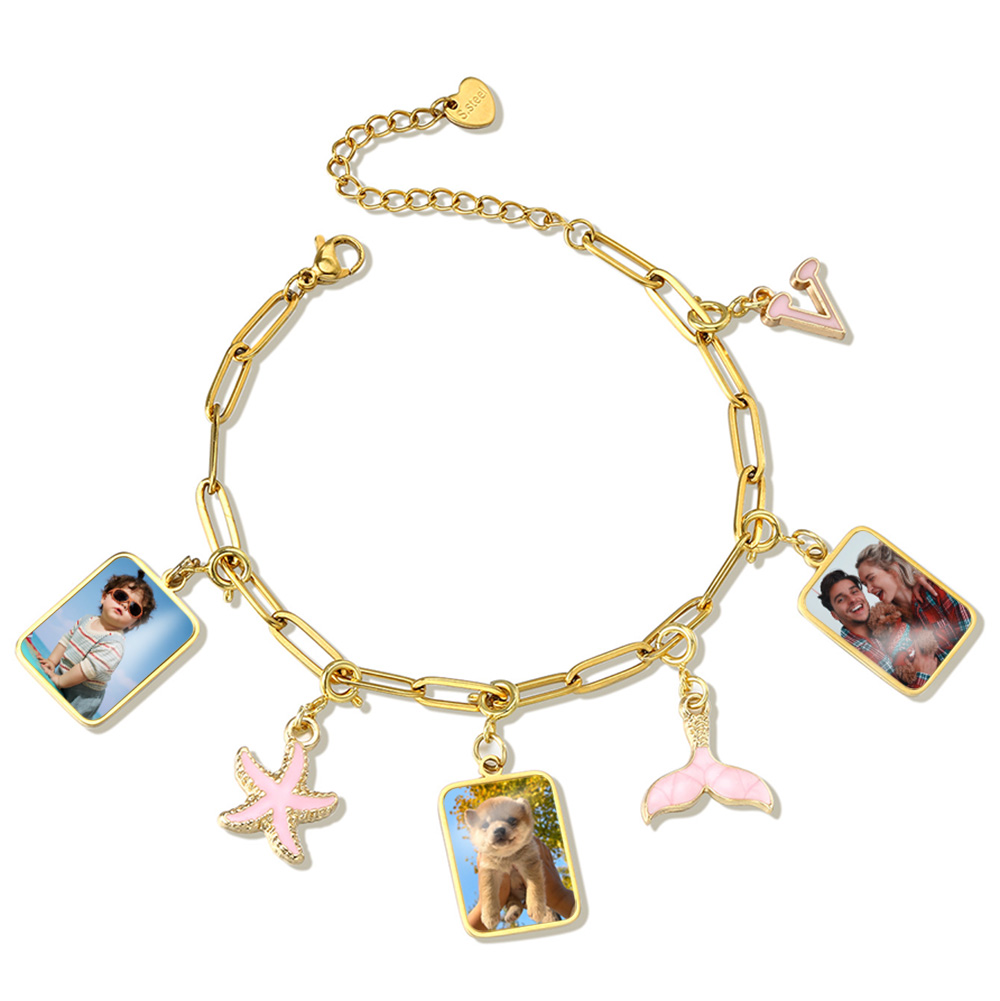 تخصيص صورة رسالة العلم قلادة ق - مراجعة Men'S Accessories Jewelry Bracelet وسعره