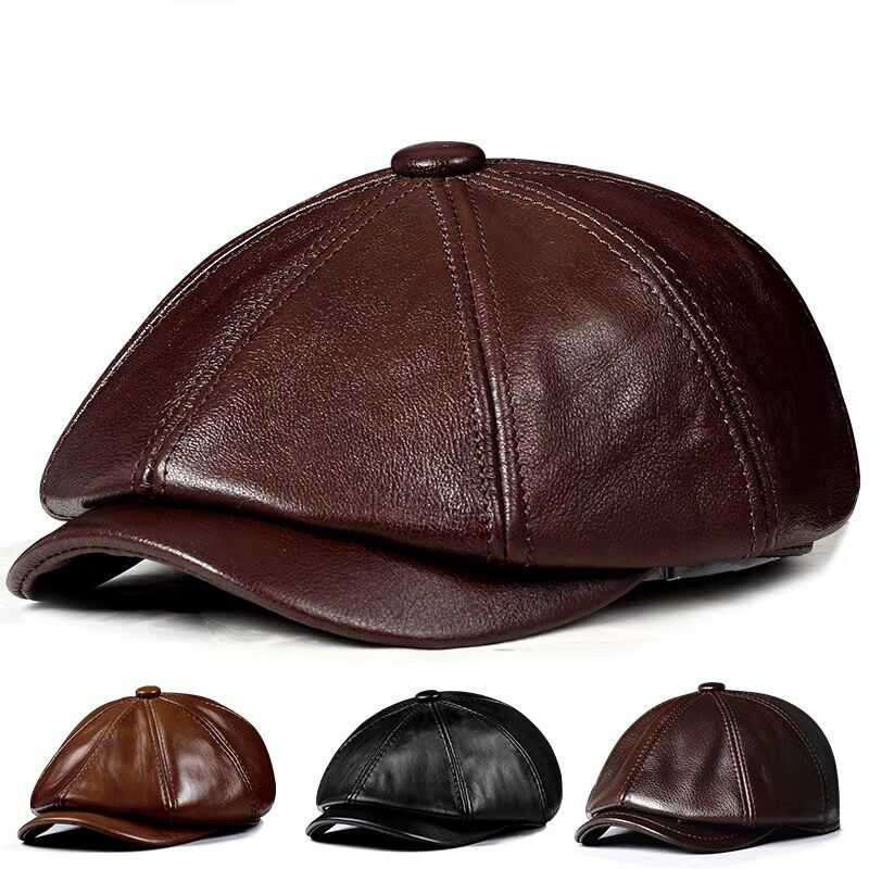 ربيع جديد قبعة جلدية حقيقية قب - مراجعة Men Accessories Brands وسعره