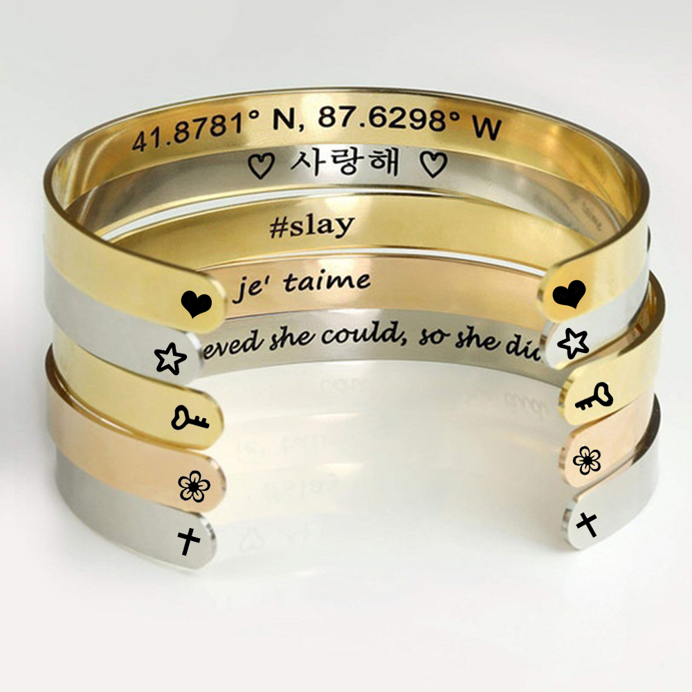 أساور معصم مخصصة منقوشة بالاسم - مراجعة Men'S Accessories Jewelry Bracelet وسعره