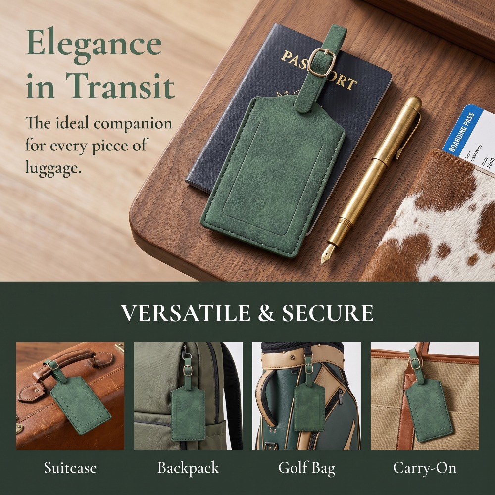 بطاقات أمتعة من الجلد الصناعي  - مراجعة Men Accessories Gadgets وسعره