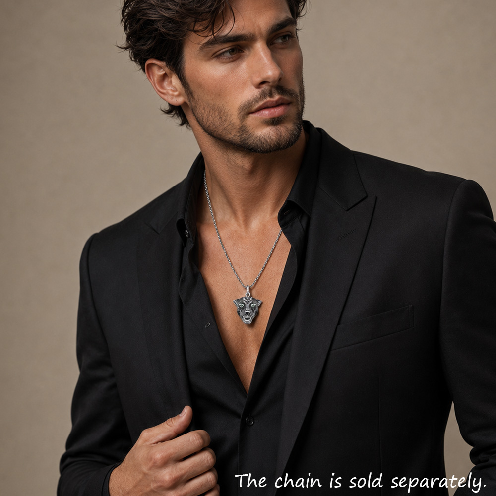 قطة سوداء ، قلادة من الفضة الإ - مراجعة Men Accessories Brands وسعره