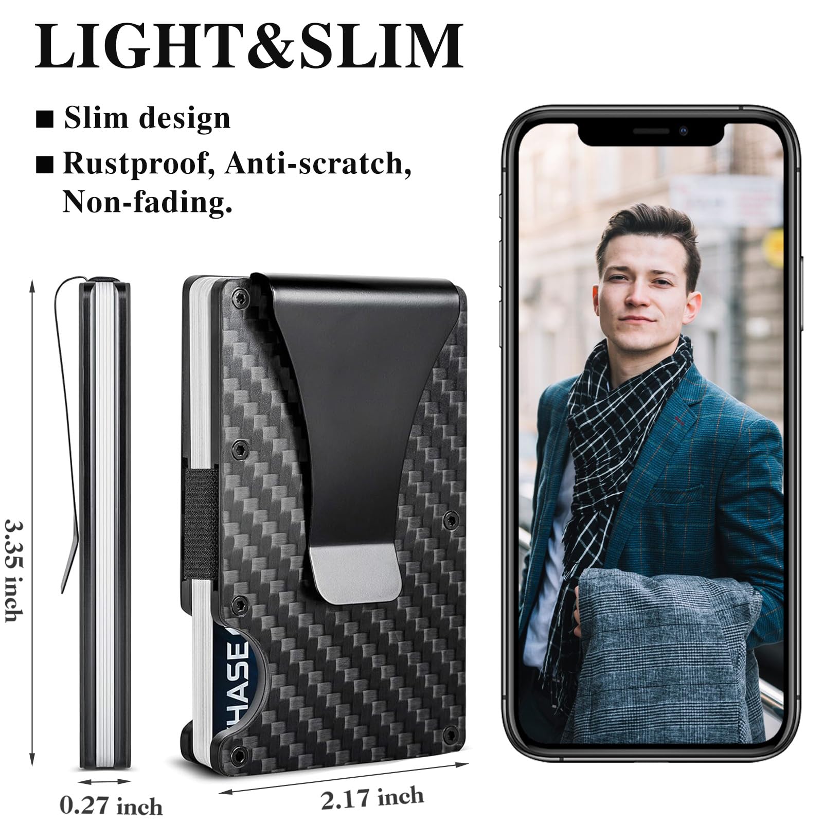 محفظة من ألياف الكربون، محفظة  - مراجعة Men Accessories Organiser وسعره