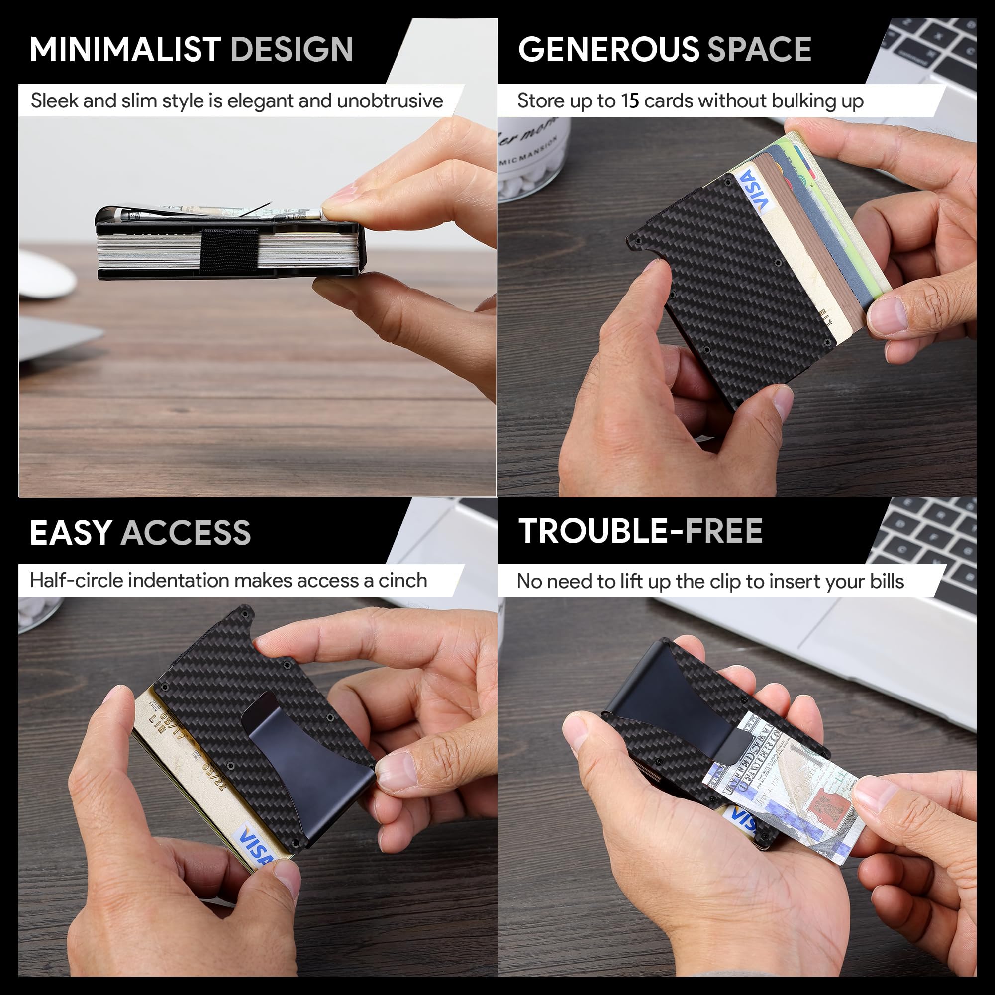 محفظة من ألياف الكربون، محفظة  - مراجعة Men Accessories Organiser وسعره