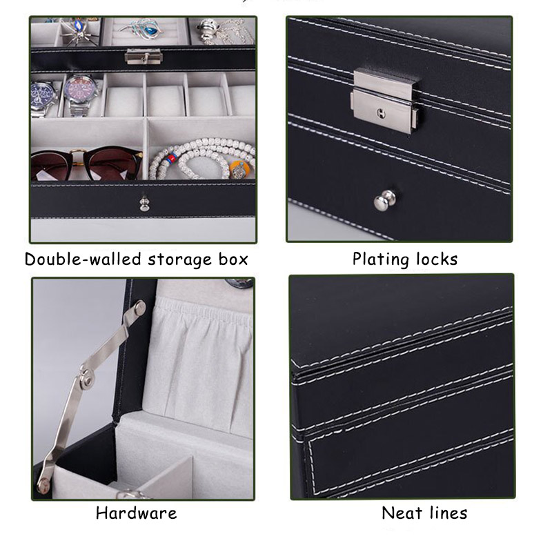 صناديق تخزين ساعات جلدية جديدة - مراجعة Men Accessories Organiser وسعره
