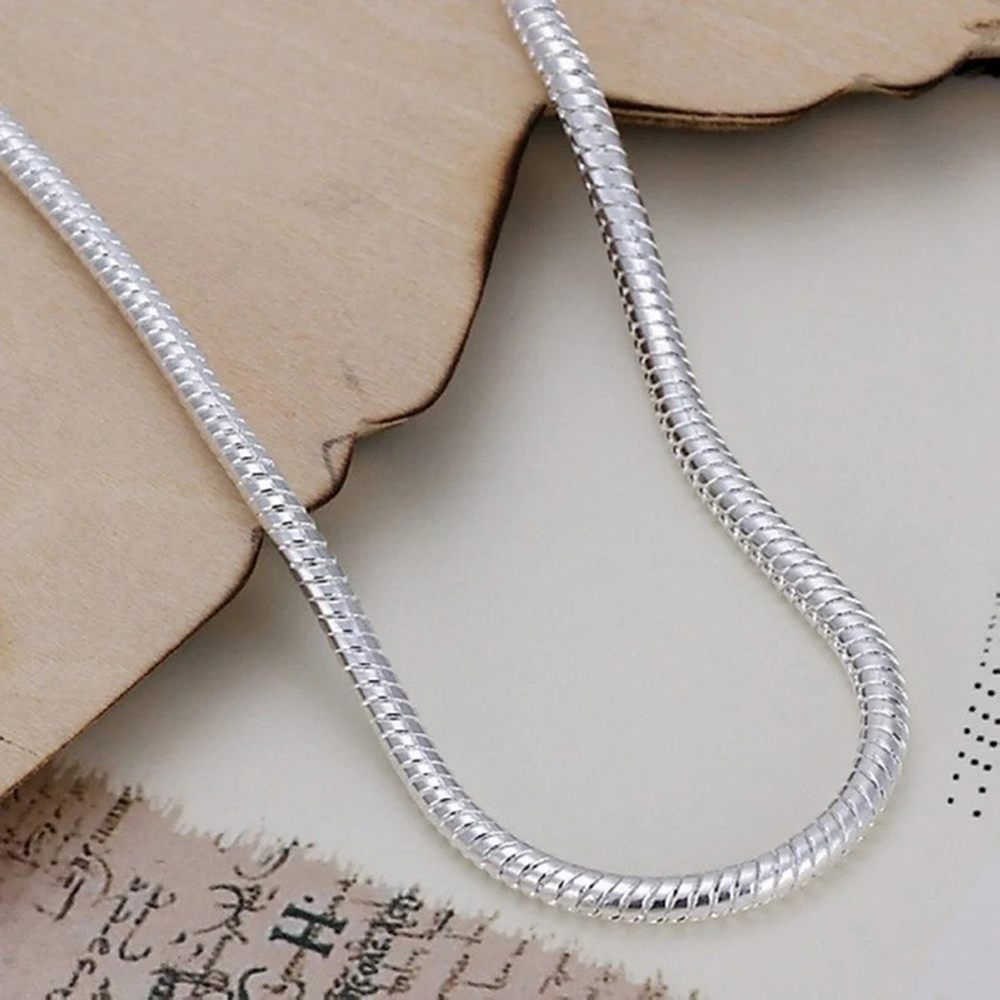 925 الفضة 3 مللي متر الأفعى 16 - مراجعة Men Accessories Chain And Bracelet وسعره