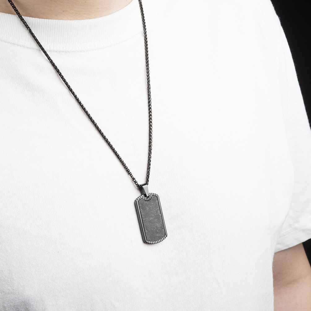 ألياف الكربون قلادة الفولاذ ال - مراجعة Men Accessories List وسعره